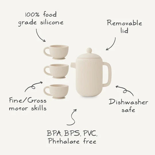 Mushie Silicone Tea Play Set 7 Mushie Silicone Tea Play Set - Image 7