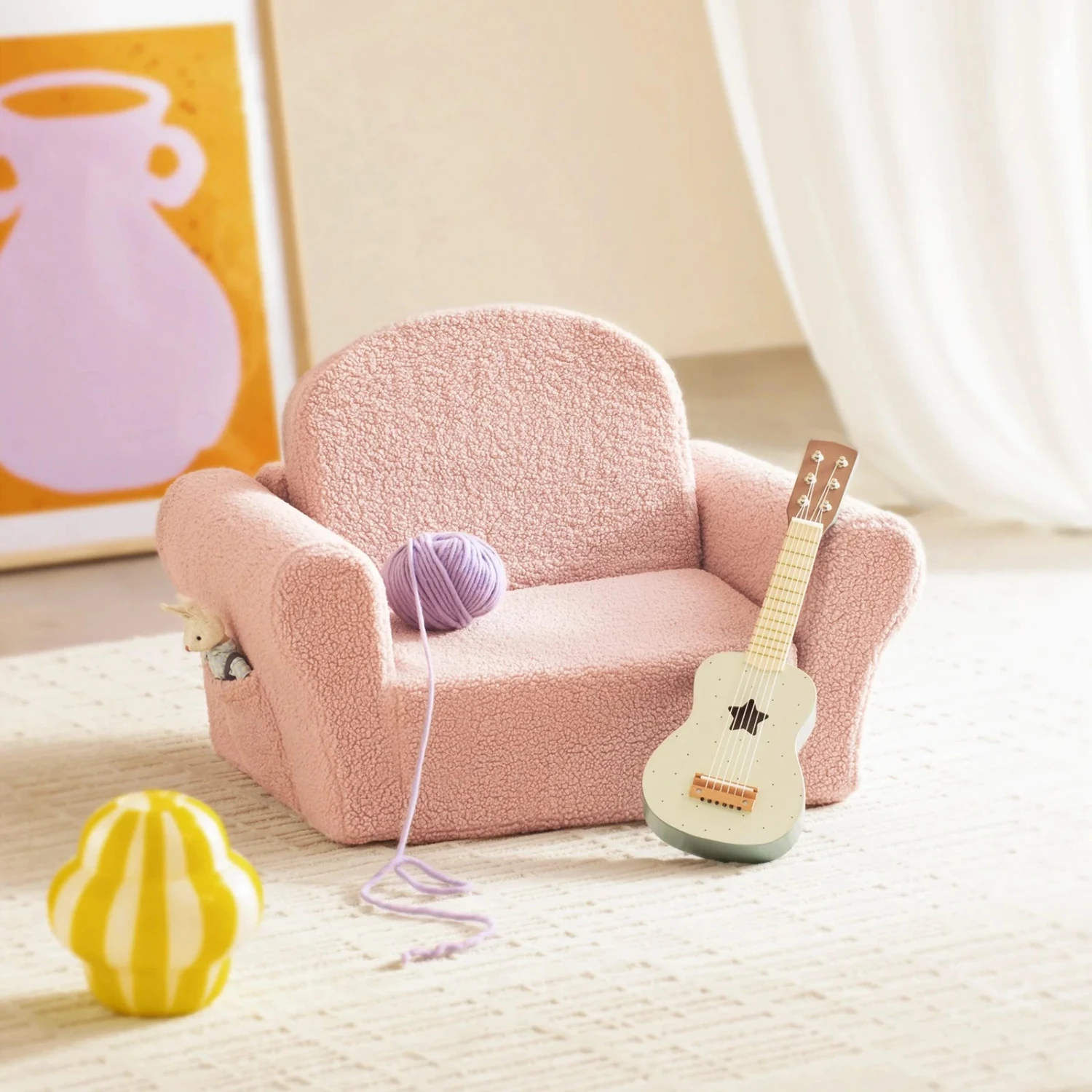 Afternoon Couch —— Pink Kids Chair 1 Afternoon Couch —— Pink Kids Chair