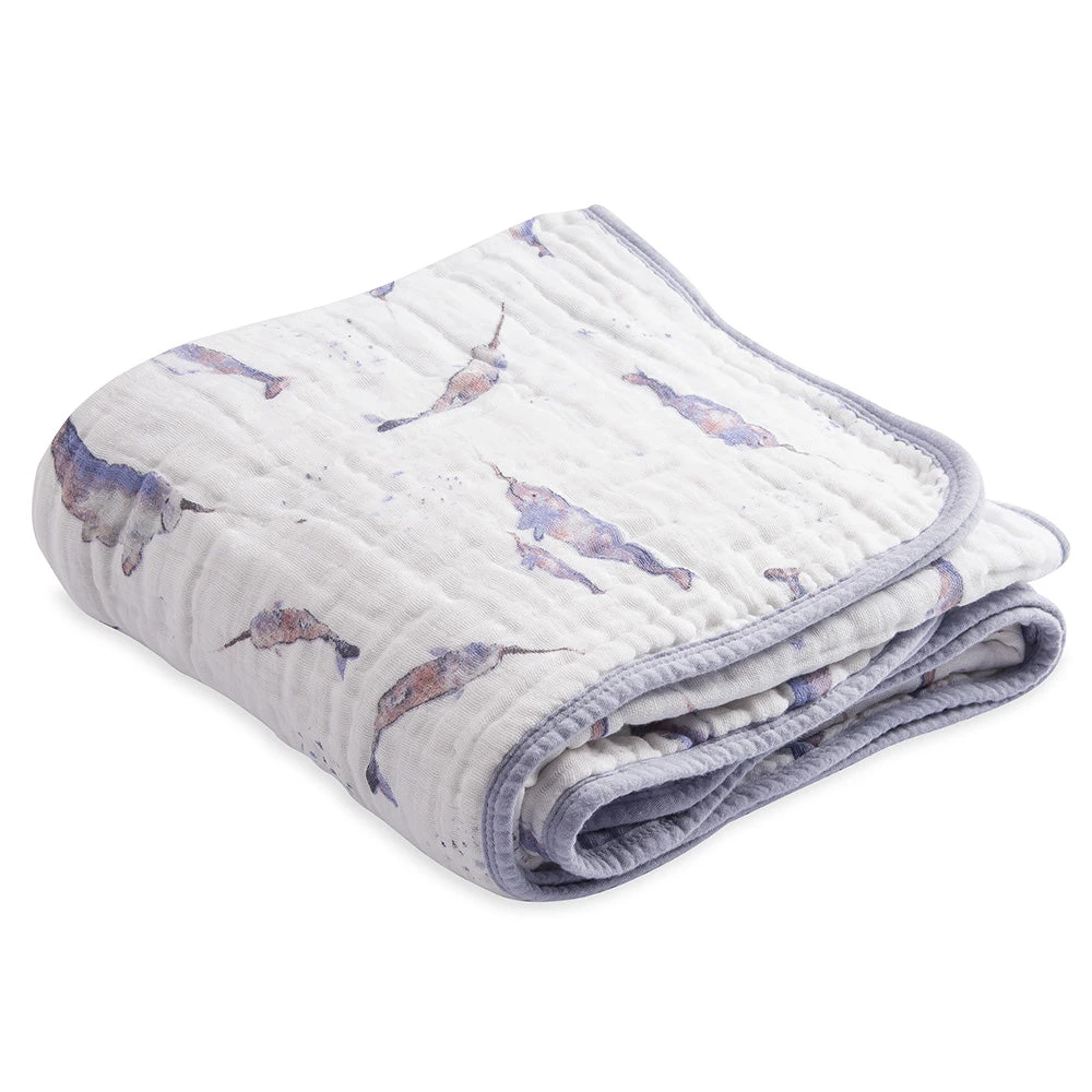 Little Unicorn Cotton Muslin Quilt Blanket 9 Little Unicorn Cotton Muslin Quilt Blanket - Image 9