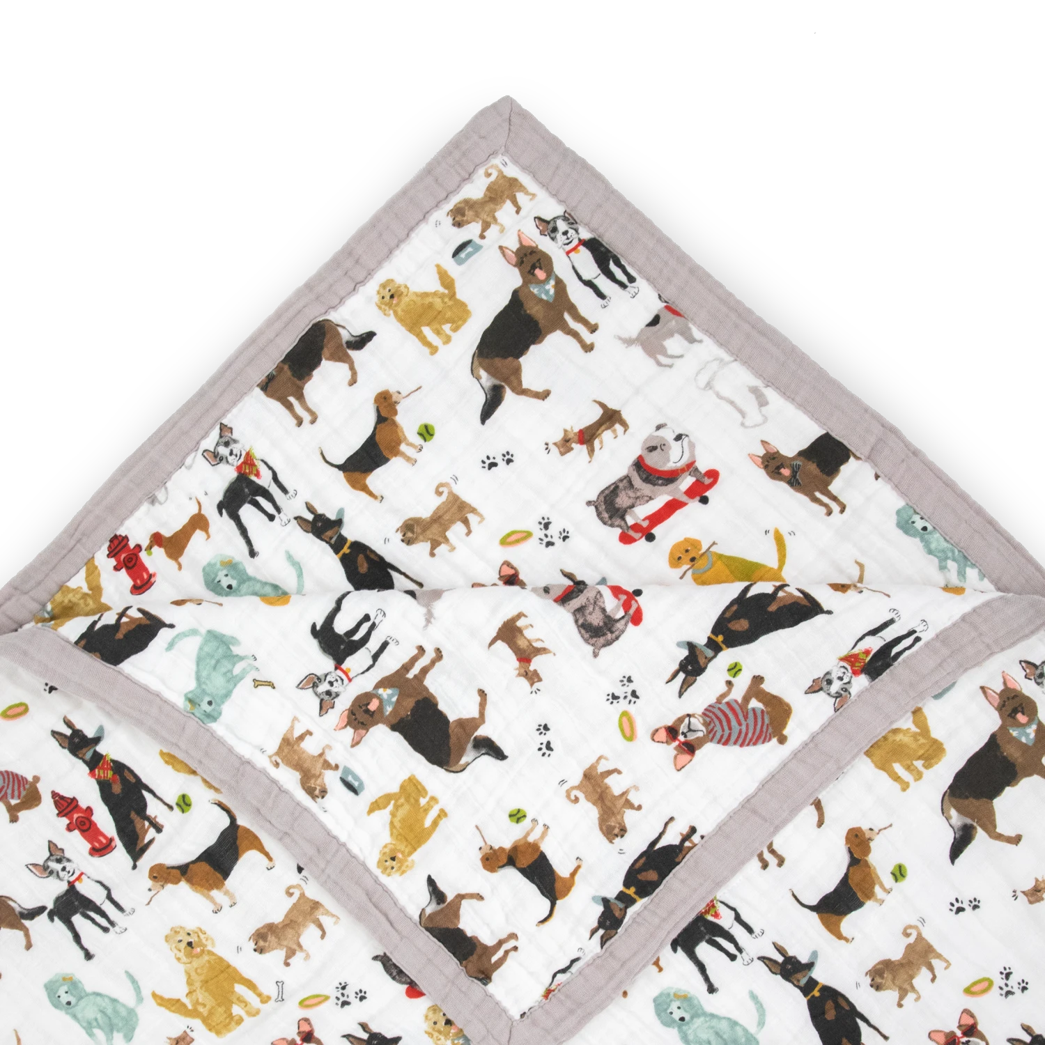 Cotton Muslin Quilted Throw - Woof 2 Cotton Muslin Quilted Throw - Woof - Image 2