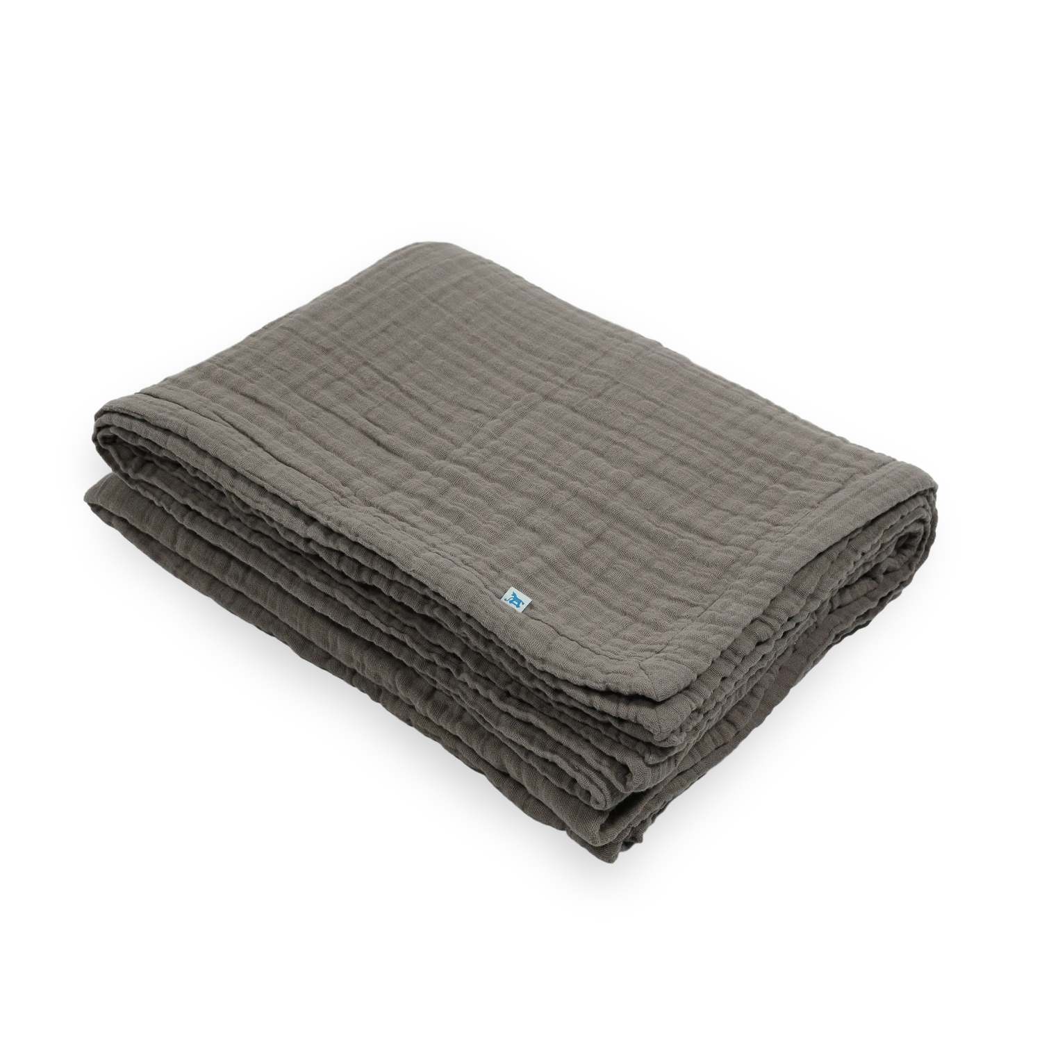 Cotton Muslin Quilted Throw - Mocha 4 Cotton Muslin Quilted Throw - Mocha - Image 4