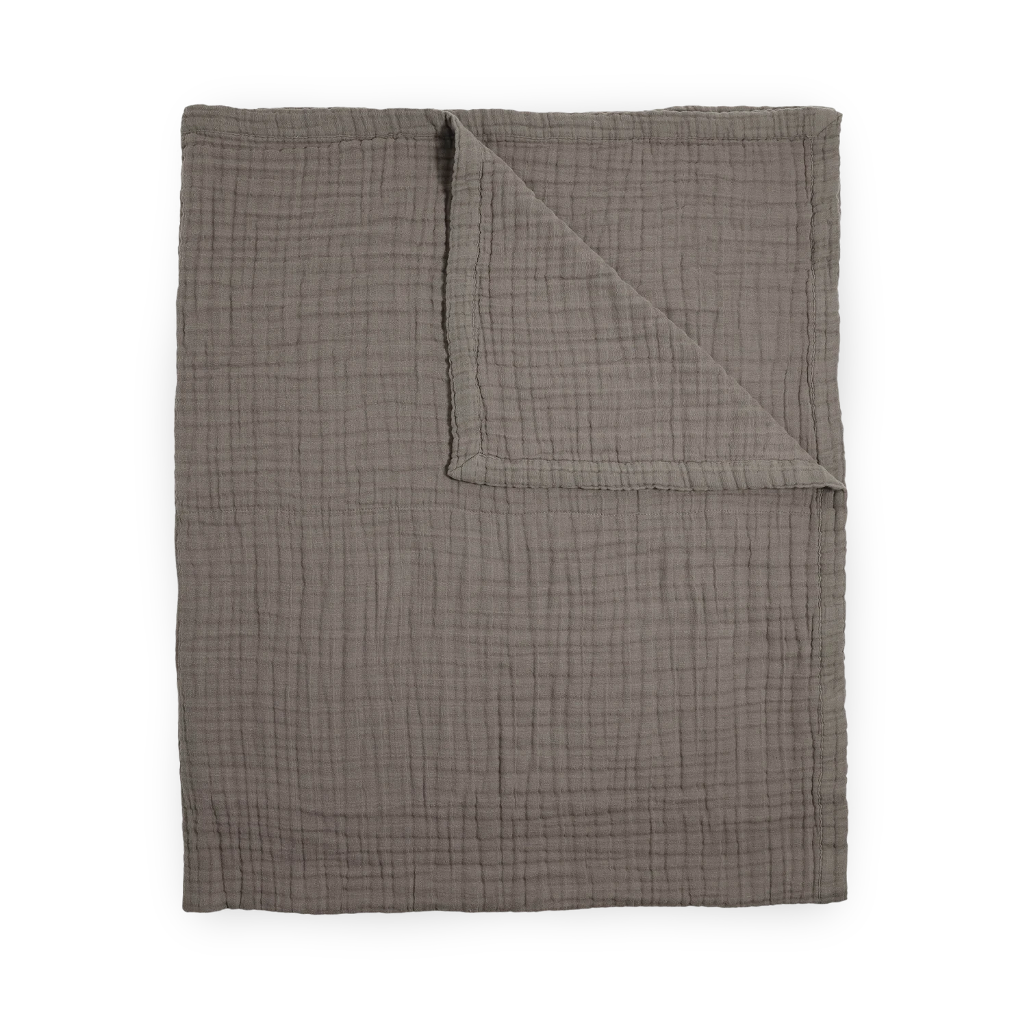 Cotton Muslin Quilted Throw - Mocha 1 Cotton Muslin Quilted Throw - Mocha