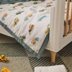 Cotton Muslin Toddler Bedding 3 Piece Set - Work Trucks -Tiny Baby Essentials Store UB3004 UB3104 UB3204 UN0082 07