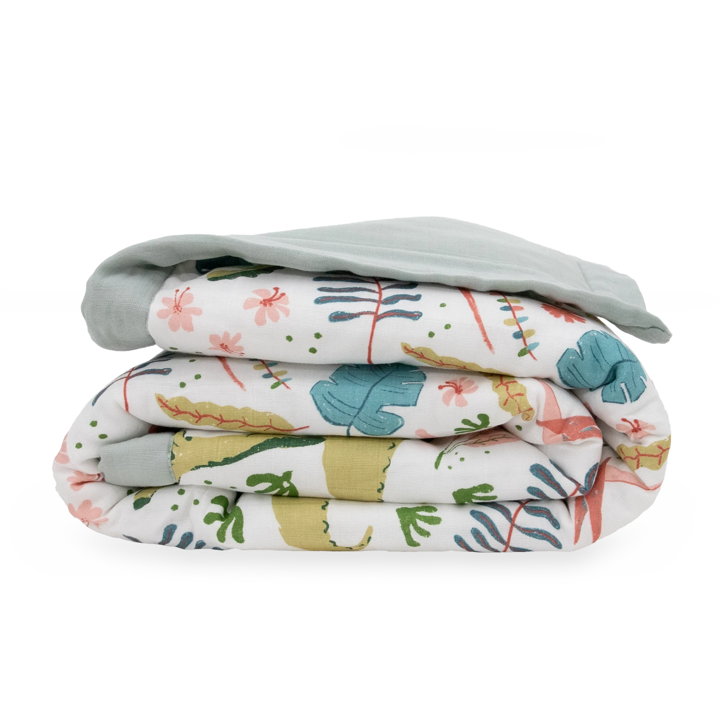 Cotton Muslin Toddler Comforter - Boho Dino 2 Cotton Muslin Toddler Comforter - Boho Dino - Image 2