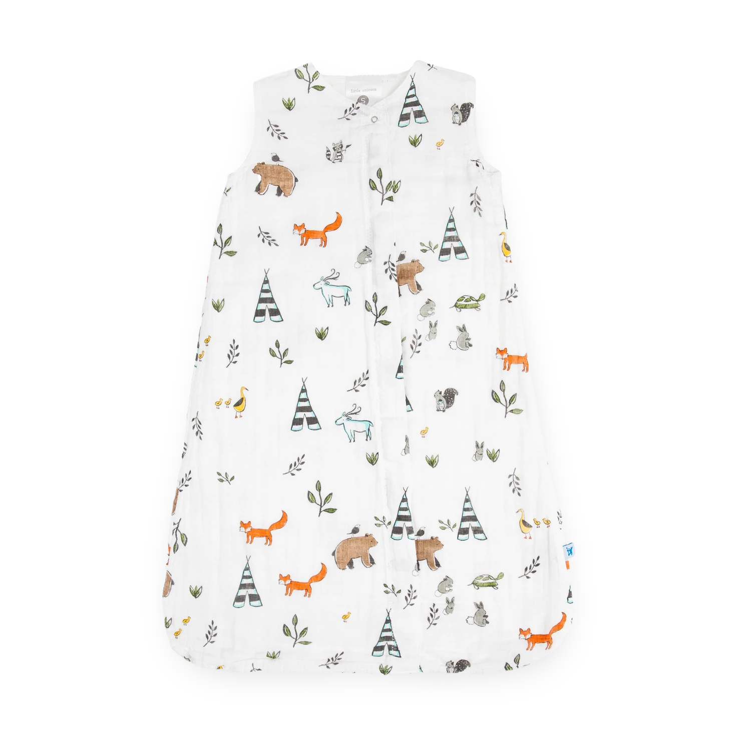 Cotton Muslin Sleep Bag - Forest Friends 1 Cotton Muslin Sleep Bag - Forest Friends