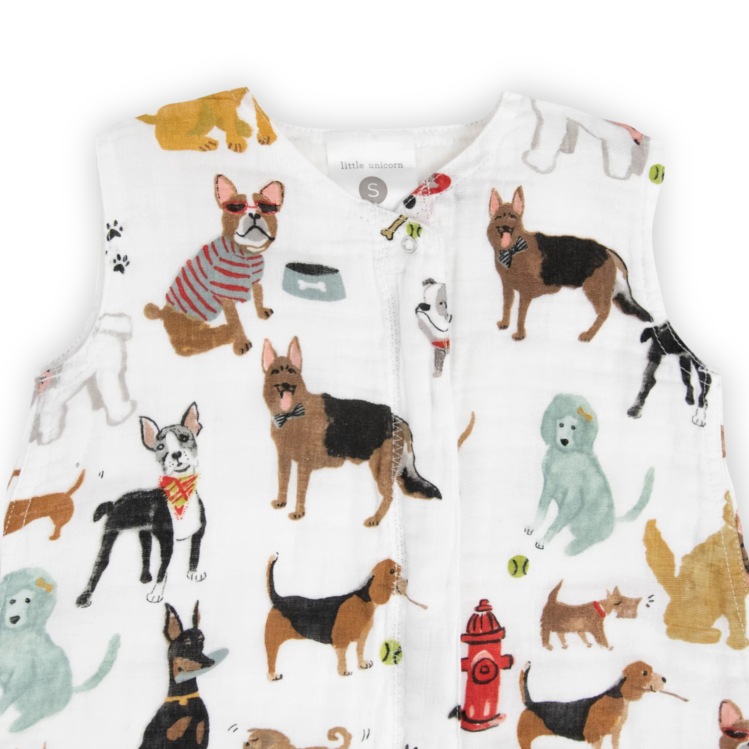 Cotton Muslin Sleep Bag - Woof 2 Cotton Muslin Sleep Bag - Woof - Image 2