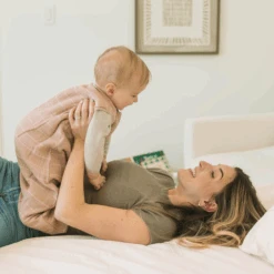 Cotton Muslin Sleep Bag - Mauve Stripe 8 Cotton Muslin Sleep Bag - Mauve Stripe -Tiny Baby Essentials Store UC0026S NB 3