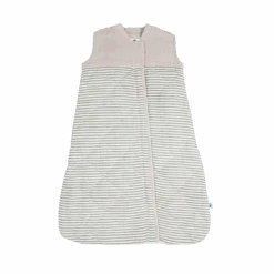 Cotton Muslin Quilted Sleep Bag - Grey Stripe