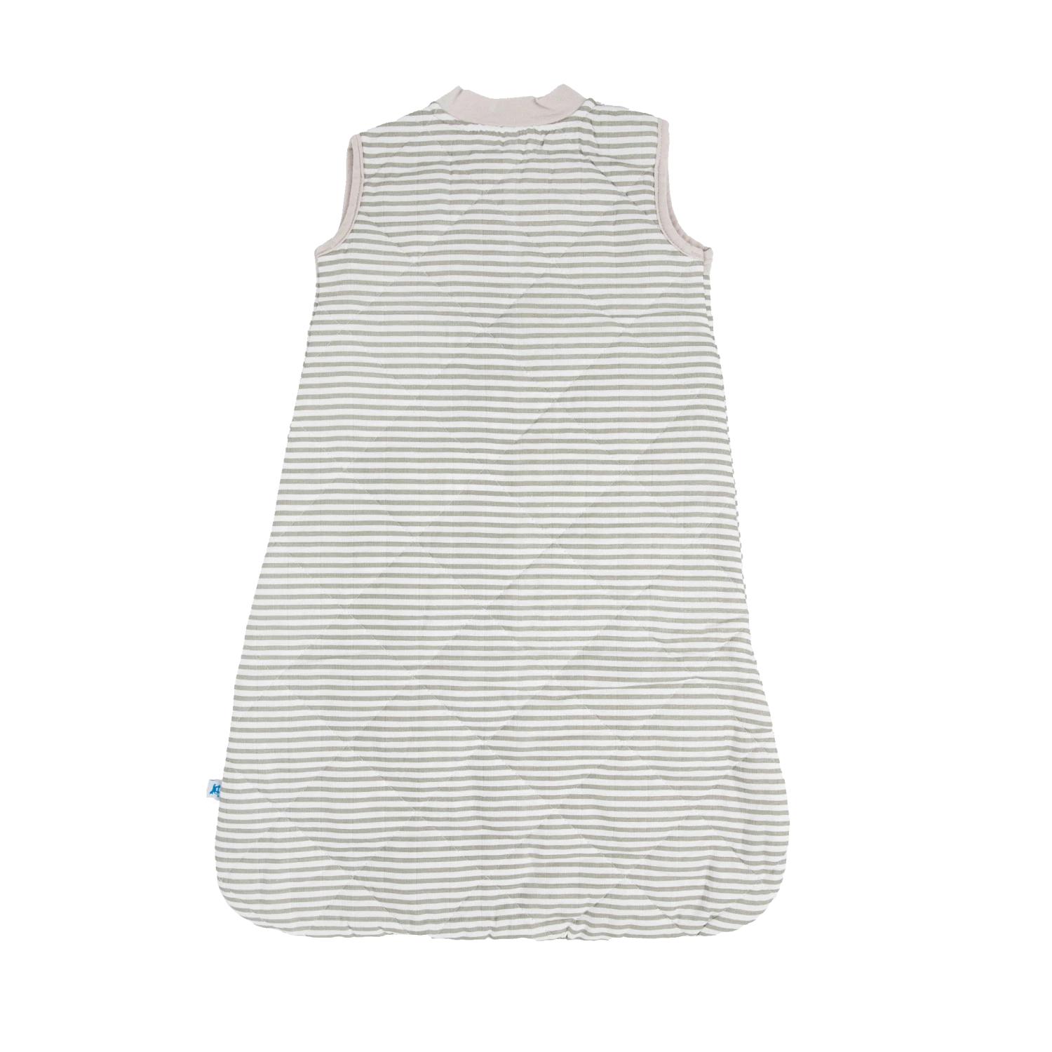 Cotton Muslin Quilted Sleep Bag - Grey Stripe 3 Cotton Muslin Quilted Sleep Bag - Grey Stripe - Image 3