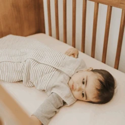 Cotton Muslin Quilted Sleep Bag - Grey Stripe 8 Cotton Muslin Quilted Sleep Bag - Grey Stripe -Tiny Baby Essentials Store UC0701S NB 3