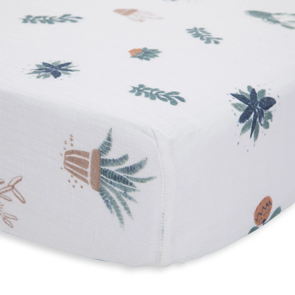 Little Unicorn Cotton Muslin Fitted Crib Sheet 6 Little Unicorn Cotton Muslin Fitted Crib Sheet - Image 6