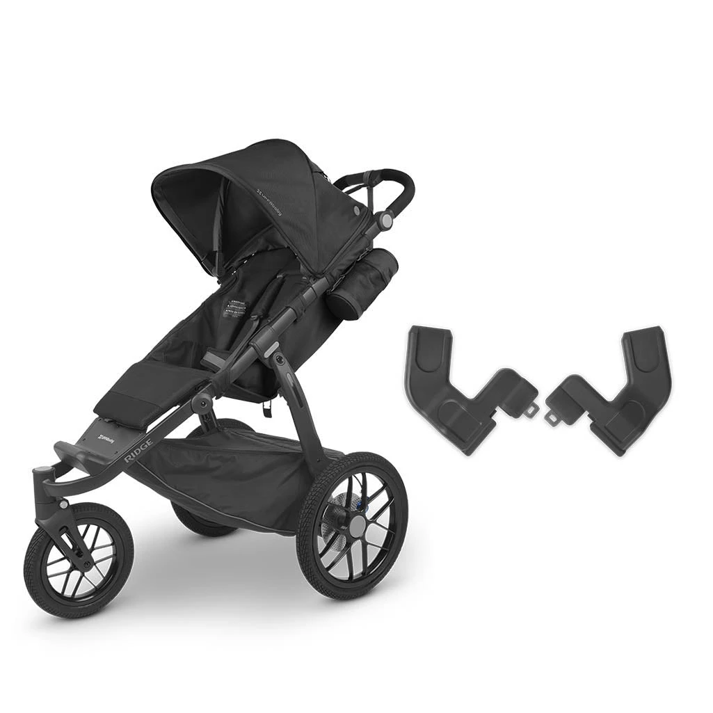 Uppababy Ridge Stroller + Car Seat Adapters For Nuna, Maxi-Cosi, Cybex 1 Uppababy Ridge Stroller + Car Seat Adapters For Nuna, Maxi-Cosi, Cybex