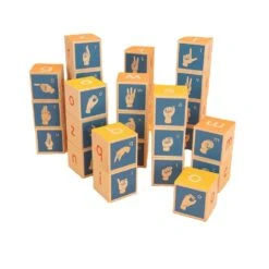American Sign Language Wooden Blocks