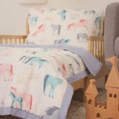 Cotton Muslin Toddler Comforter - Unicorns -Tiny Baby Essentials Store Unicorns09 978f714a e060 4b87 b5a1 a3acaf9f5894