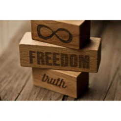 Peace & Love Wooden Blocks -Tiny Baby Essentials Store WOODENSTORYpeacelovealt4