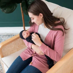 Knotted Gown With Hat Set 22 Knotted Gown With Hat Set -Tiny Baby Essentials Store Women sDustyRoseCardigan4 MidnightRibbedKnottedGown 8440da3d 4da5 40d3 b05c dea59a92b1b0