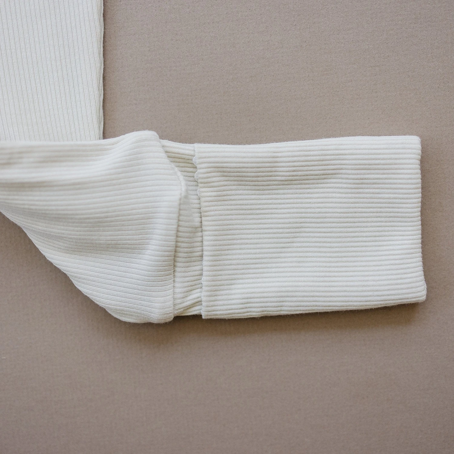 Ribbed Bamboo Zipper | Cream 3 Ribbed Bamboo Zipper | Cream - Image 3