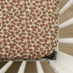 Bamboo Stretch Crib Sheet | Cream Magnolia