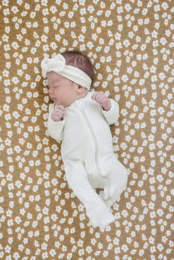 Ribbed Bamboo Zipper | Cream 16 Ribbed Bamboo Zipper | Cream -Tiny Baby Essentials Store Z4A8008 websize