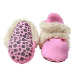 Cozie Fleece Baby Booties With Grippers