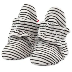 Organic Cotton Booties | Pencil Stripe