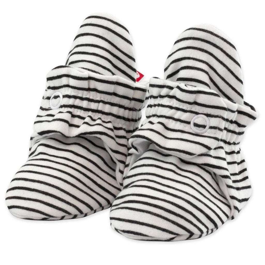 Organic Cotton Booties | Pencil Stripe 1 Organic Cotton Booties | Pencil Stripe