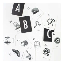 Alphabet Cards -Tiny Baby Essentials Store abc woodland cards