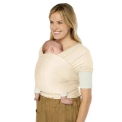 Ergobaby Aura Baby Wrap -Tiny Baby Essentials Store aura wrap knit cream studio 01 1000x1000 1