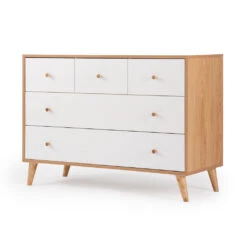 Austin 5-Drawer Dresser -Tiny Baby Essentials Store austin 5 drawer dresser wht rdoak