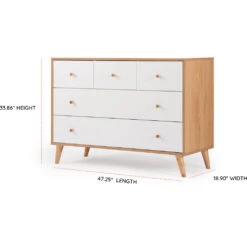 Austin 5-Drawer Dresser -Tiny Baby Essentials Store austin 5 drawer dresser wht rdoak2