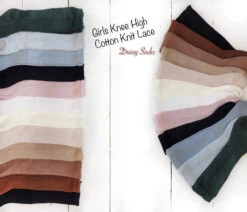 French Lace Knee High Socks