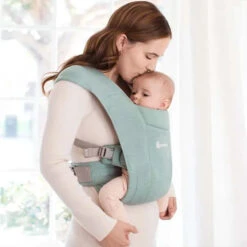 Ergobaby Embrace Newborn Carrier -Tiny Baby Essentials Store baby carrier embrace jade 1