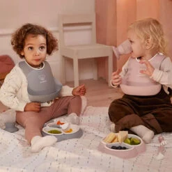 Babybjorn Soft Bib 2 Pack -Tiny Baby Essentials Store babybjorn bibs 2 pack gray pinkcopy