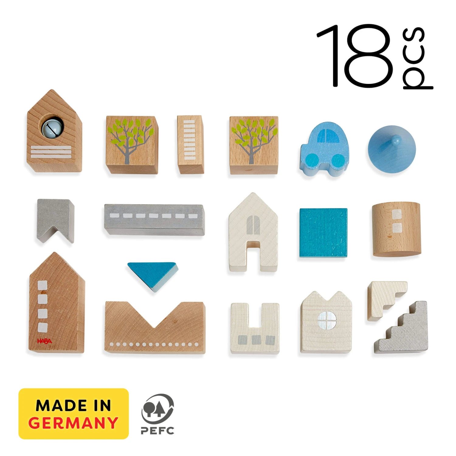 HABA Bad Rodach 18 Piece Wooden Building Blocks 6 HABA Bad Rodach 18 Piece Wooden Building Blocks - Image 6