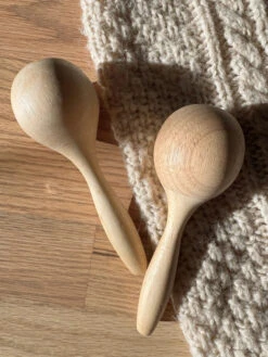 Handmade Oak Wooden Maraca -Tiny Baby Essentials Store bc743ace68b4d6bbc46023763fa92541e3f6b88fa9b9c51955b083a59ff9ce62