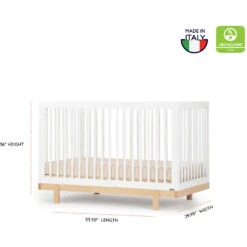 Bliss 4-in-1 Convertible Crib -Tiny Baby Essentials Store bliss crib wht ntrl