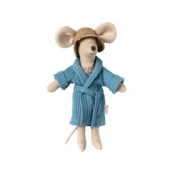 Maileg Bathrobe For Dad & Mum Mouse -Tiny Baby Essentials Store bluerobe2 f08f9f65 dd03 4e87 a9b4 52fd09d1dd20