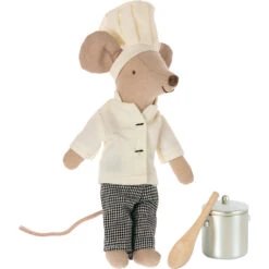 Maileg Chef Mouse With Soup Pot And Spoon
