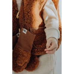 Wool Sherpa Mittens -Tiny Baby Essentials Store chestnut mittens3