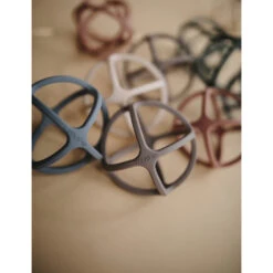 Mushie Silicone Ball Teether -Tiny Baby Essentials Store dove gray teether