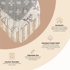 Ezra Muslin Bib Set 11 Ezra Muslin Bib Set -Tiny Baby Essentials Store ezra muslin bibs6