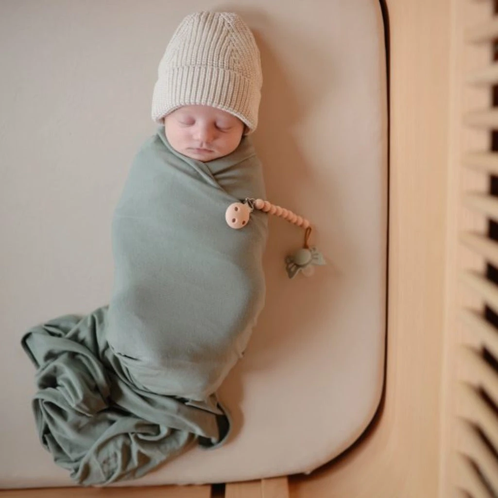 Mushie Stretchy Crib Sheet 3 Mushie Stretchy Crib Sheet - Image 3