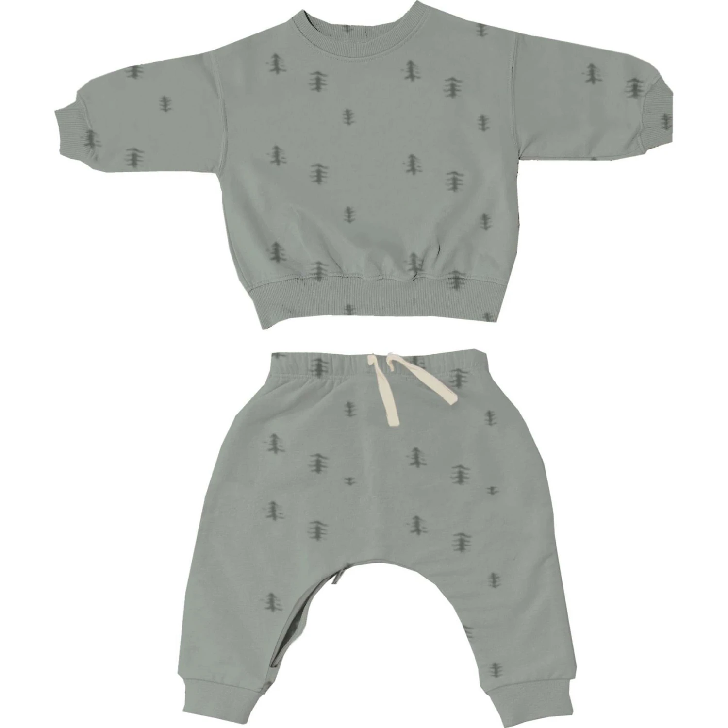 Bamboo Fleece Jogsuit | Forest 3 Bamboo Fleece Jogsuit | Forest - Image 3