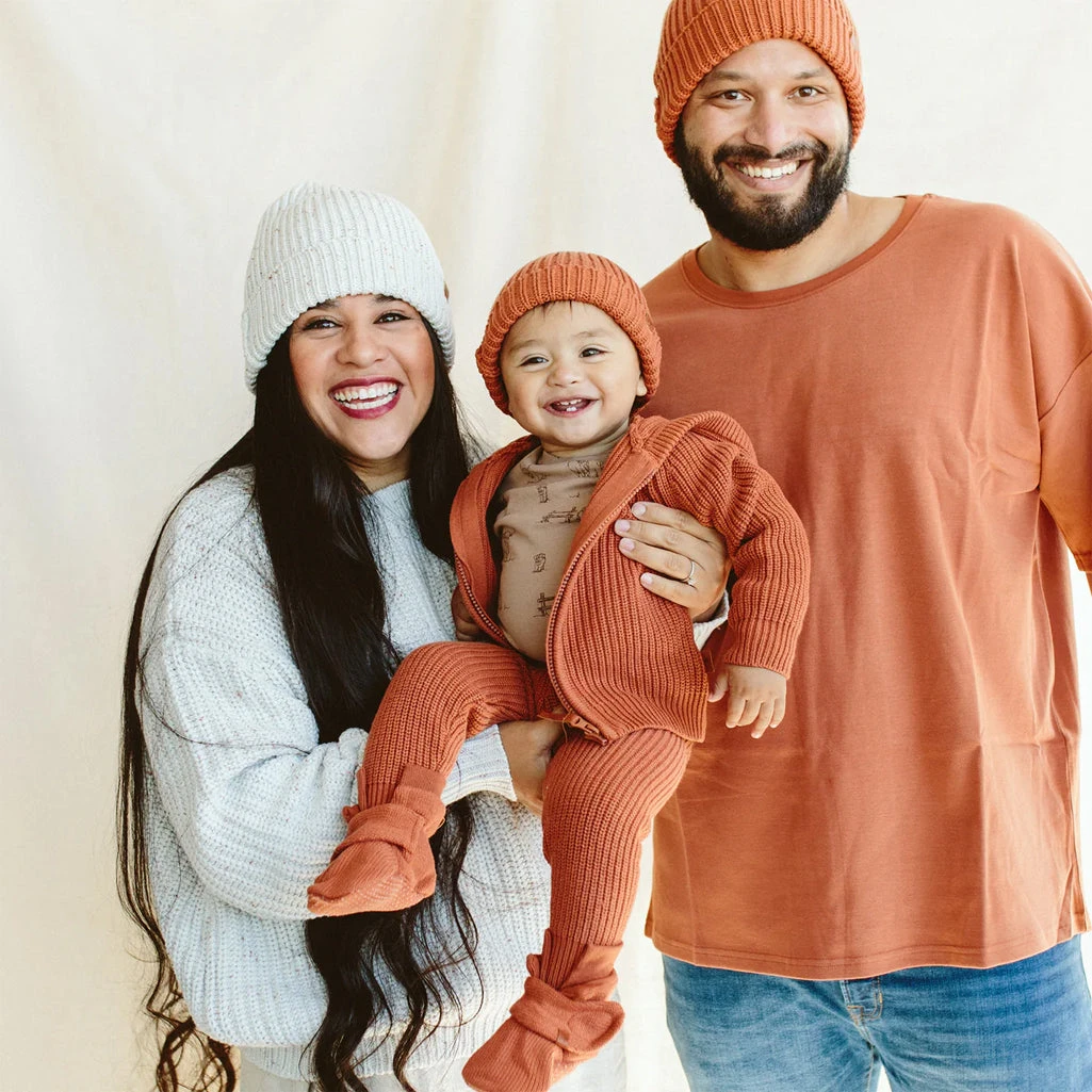 Cotton Knit Stay On Baby Boots | Clay 2 Cotton Knit Stay On Baby Boots | Clay - Image 2