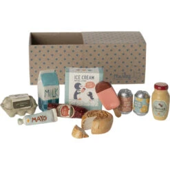 Maileg Miniature Grocery Box -Tiny Baby Essentials Store grocery box1
