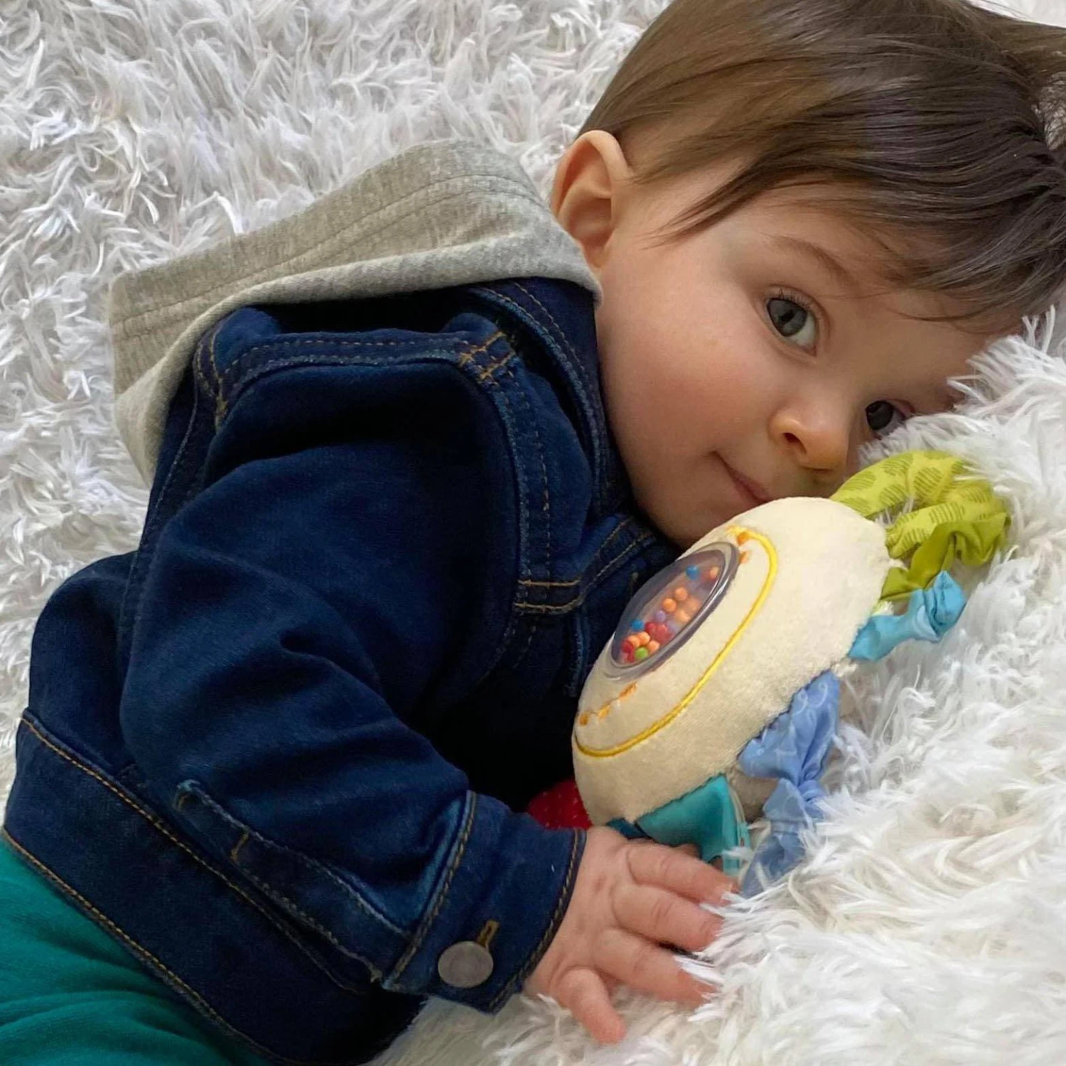 HABA USA Teether Cuddly Rainbow Round Activity Toy 5 HABA USA Teether Cuddly Rainbow Round Activity Toy - Image 5