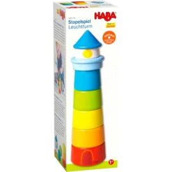 HABA Lighthouse Wooden Rainbow Stacker 11 HABA Lighthouse Wooden Rainbow Stacker -Tiny Baby Essentials Store haba stacking sorting lighthouse wooden rainbow stacker 28750674296930