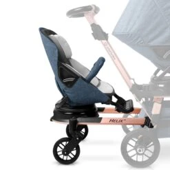 Orbit Baby Helix+ With Stroller Seat -Tiny Baby Essentials Store helix strollerseat melange navy rose gold