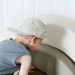 Five-Panel Cap -Tiny Baby Essentials Store hey august co cap linen stripe3 eed70c26 4479 40d1 b05d dc6f68f6be90