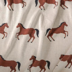 Jacquard Sweater Knit Baby Blanket 27 Jacquard Sweater Knit Baby Blanket -Tiny Baby Essentials Store horse swatch